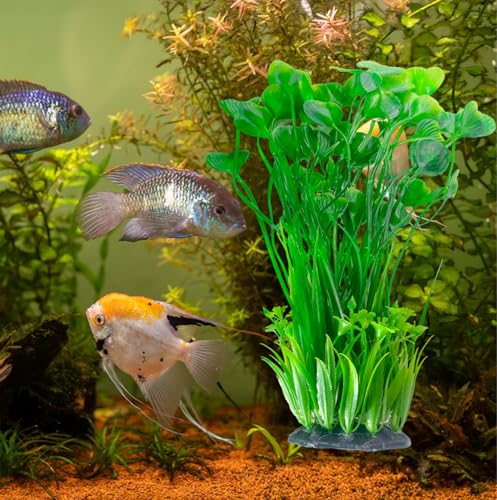 Image of kathson Large Plastic Aquarium Plants,2 Pcs Tall Fish Tank Plants Decor Artificial Seaweed Water Plant Ornament Freshwater and Saltwater Extra Large Aquarium Plant Decorations for Small Tanks