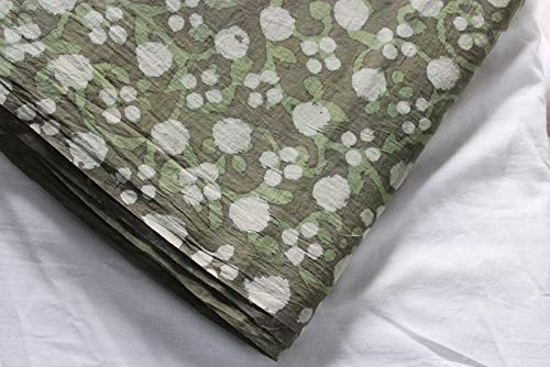 Tkanina bawełniana z nadrukiem blokowym, ręcznie drukowana, indyjska tkanina, miękka tkanina bawełniana firmy The Yard, Jaipuri Kurti Print materiał na szale, letnią sukienkę (10