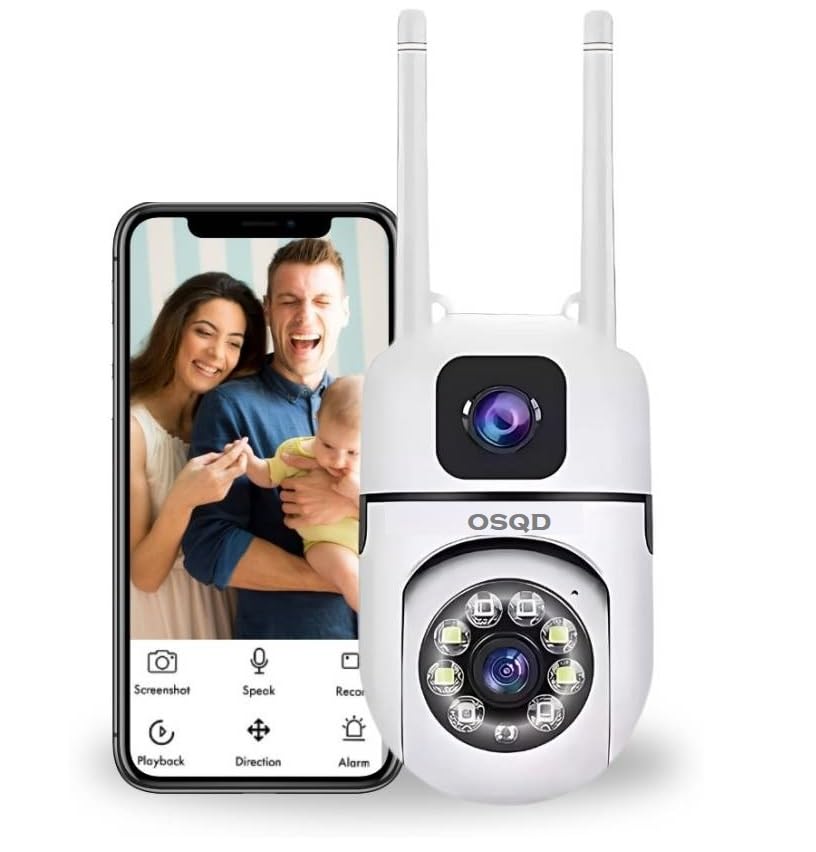 Dual Lens Mini Fox | 5+5MP WiFi CCTV Camera with PTZ & Fixed View | AI Motion Detection, Color Night Vision, Two-Way Audio, 360° Coverage, App Remote Access CCTV Smart Camera-image-31