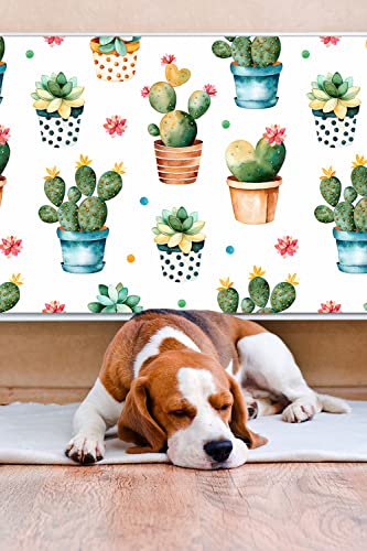 Cache Radiateur Magnétique Vert Cactus 90x60cm Couverture Décorative - 5
