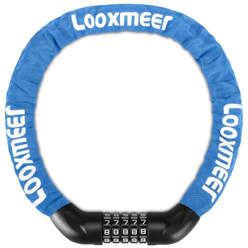 Looxmeer Fahrradschloss 11 Farben Zahlenschloss 90cm und Hoher...