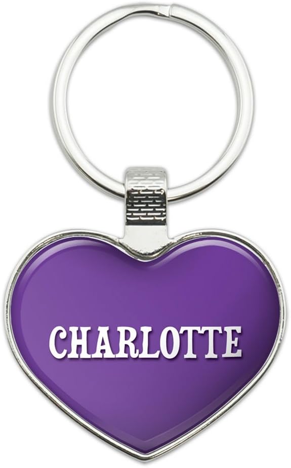 Metal Keychain Key Chain Ring Purple I Love Heart Name C-D - Debbie : Clothing, Shoes & Jewelry