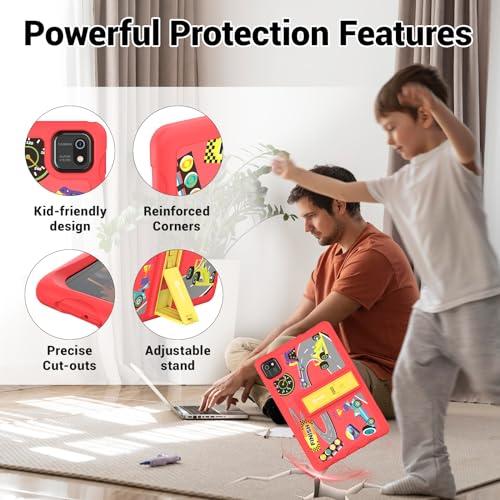 Image of Contixo 10 inch Kids Tablet - K103 Android Learning Tablet with Exclusive 80 Disney Storybooks (Value $350), 32GB Storage, WiFi, Parental Controls & Kid-Proof Case - Red