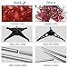 N&T NIETING Christmas Tree, 5ft Collapsible Pop Up Red Tinsel Christmas Tree Coastal Christmas Tree for Holiday Xmas Decorations, Home Display, Office Decor