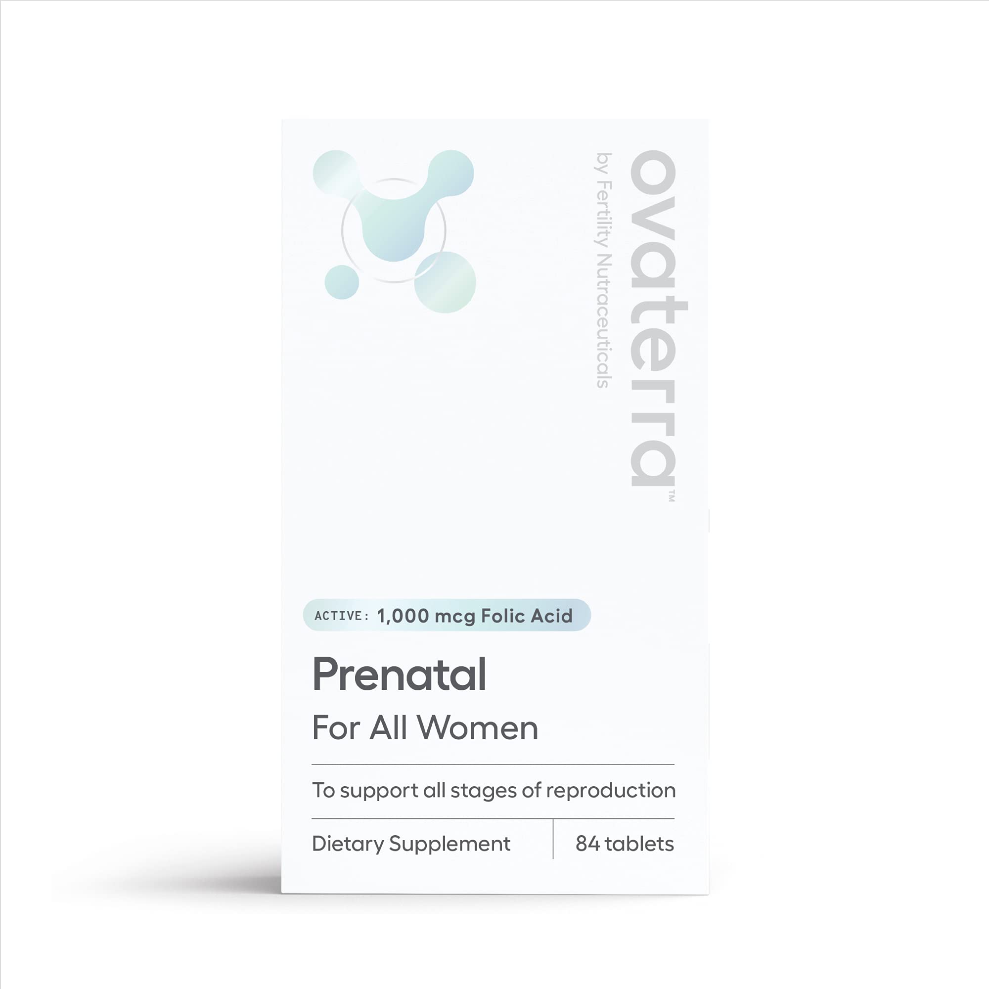 Women’s Prenatal Vitamins for Before, During & After Pregnancy – 1,000 mcg Folic Acid, Iron, and Vitamins B6, B12, C, D, and E – 12-Week Supply (84 Tablets)