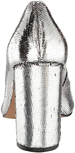 Vince Camuto Women's Desimmys Block Heel Pump, Silver, 6.5 | Image 2