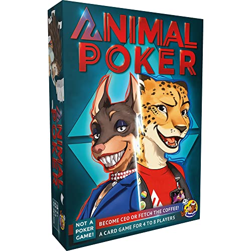 HeidelBär Games Animal Poker - Entertaining Card Game with Animal Illustrations - Fun Family Game and Official Successor of Career Poker - English - 4-8 Players - Ages 8+