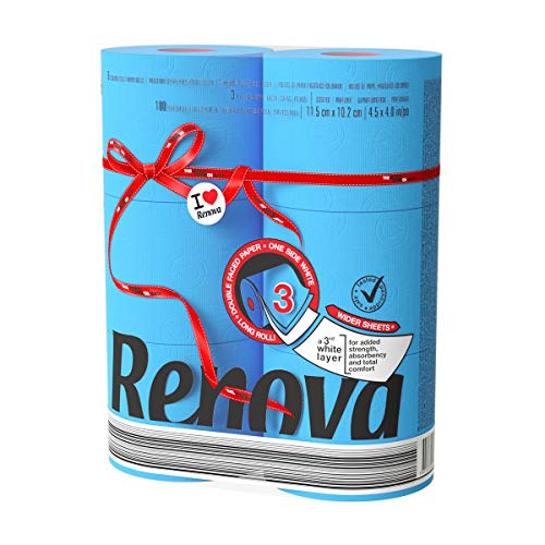 Renova Luxury Scented Colored Toilet Paper 6 Jumbo Rolls 3-Ply-180 Sheets