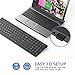 Rechargeable Wireless Keyboard, Jelly Comb 2.4GHz Full Size Ultra Slim Keyboard for Computer / Desktop / PC / Laptop / Surface / Windows OS