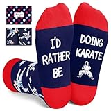 HAPPYPOP Karate & Jiu Jitsu Gifts - Taekwondo Gifts for Kids, Funny Karate Socks 10-12 Year Olds