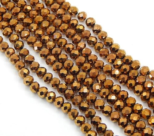 Perlin Pack of 160 Czech Bohemian Crystal Beads, 3 mm x 2 mm, Czech Beads, CZ Glass Faceted Rondelle Beads, Glass Beads - Image 4