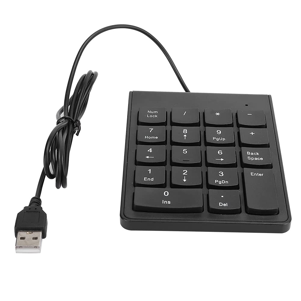 EIMSOAH Numeric Keypad,18 Key USB Number Pad Numpad,Keyboard Number Pad,USB 18 Key Number Numeric Keypad Keyboard for Laptop Notebook PC Computer (Black)