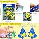 Mitgebsel Kindergeburtstag Set, 10 Karikatur Schlüsselanhänger + 50 Anime Aufkleber + 10 Geschenktüten, Partygeschenk-Packs mit mehreren Elementen Spielzeug für Kindergeburtstag 5-12 Jahre (A)