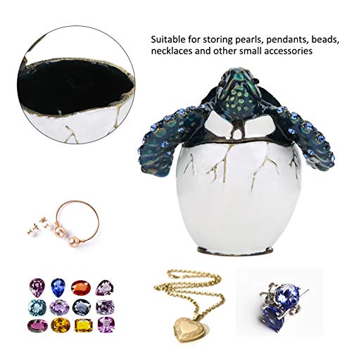 Boîte à bijoux œuf de tortue décorative, idéal pour déco de bureau élégante - 8