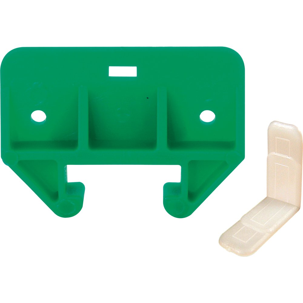 Prime-Line R 7085 Drawer Track Guide Kit, 1-1/8 in., Plastic, Green (2 Pack)