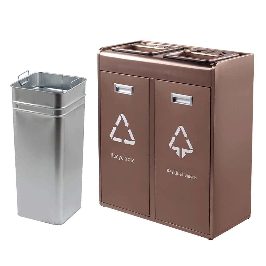 Cestino per rifiuti da Esterno/Interno Cestino per rifiuti Rotante in Acciaio Inossidabile con Cestino per rifiuti igienico-Sanitari Cestino per rifiuti da Esterno (D)