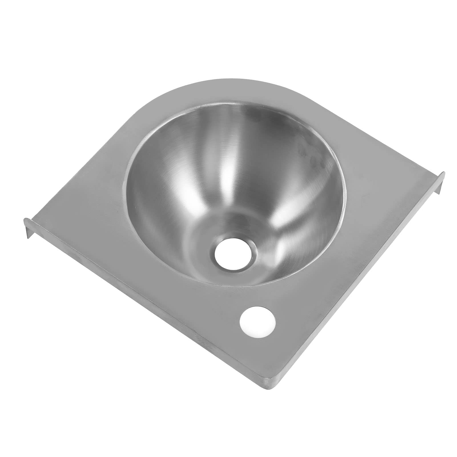 Lavello Triangolare con Finitura Spazzolata - Lavabo Durevole per Lavabo per Roulotte, Barca, Acciaio Inossidabile 304, Design Salvaspazio