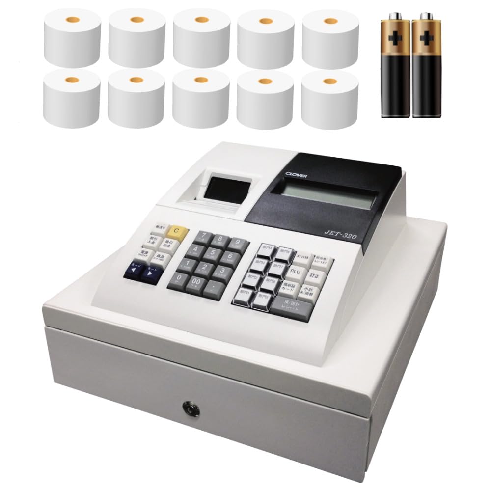 Amazon | クローバー電子 レジスター CL00R-9201R JET320R 単3電池
