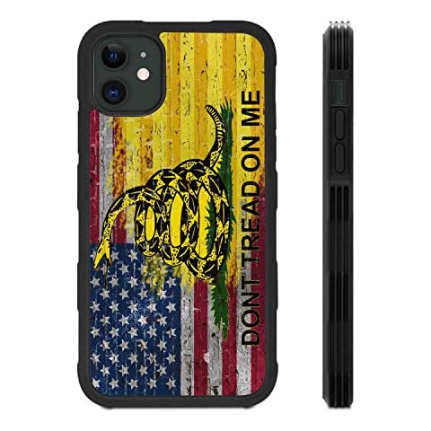 407Case Fits iPhone 12 & iPhone 12 Pro 6.1" American Gadsden Flag Brick Wall Hyper Shock Rubber Protective TPU Case (iPhone 12/12 Pro 6.1") Cover