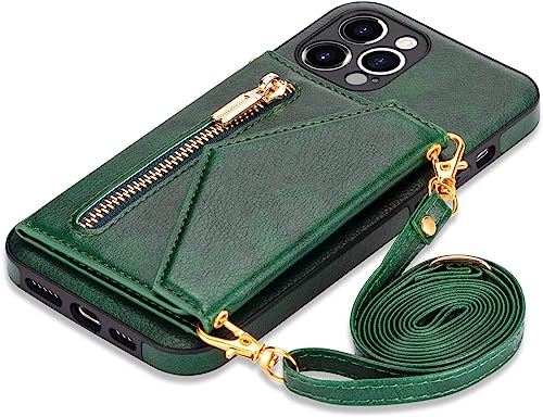 Sac à main bandoulière iPhone 14 Pro vert pour voyager les mains libres