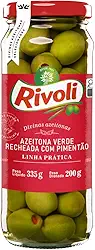 Rivoli Azeitona Verde Em Conserva Recheio Pimentão Vidro 200G