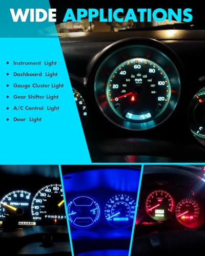 52 piezas kit luces LED para tablero y sockets miniatura 6