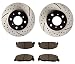 Atmansta QPD10007 Front Brake kit with Drilled/Slotted Rotors and Ceramic Brake pads for Honda Civic