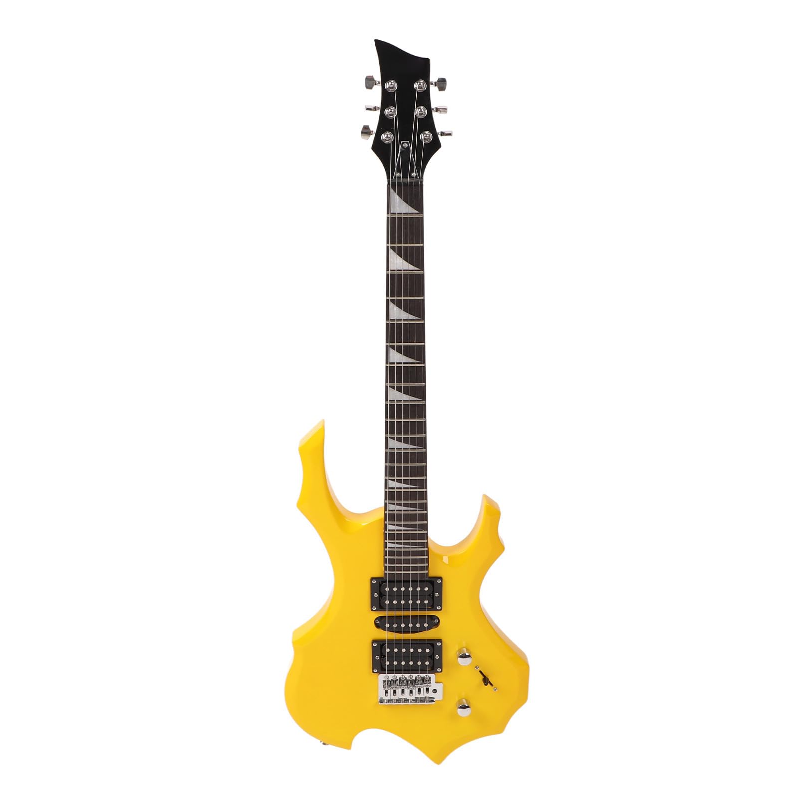 RiToEasysports Chitarra Elettrica, Kit per Principianti per Chitarra Elettrica a Corpo Solido a 24 Tasti con Forma di Fiamma per Principianti per Amanti della Musica Rock