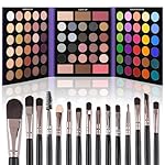 UCANBE Eyeshadow Palette with 15Pcs Brushes Makeup Set, Pigmented 86 Colors Make Up Sets Valentine's Gift, Matte Shimmer Glitter Eye Shadow Pallet Highlighter Contour Blush Powder Brush Beauty Kit