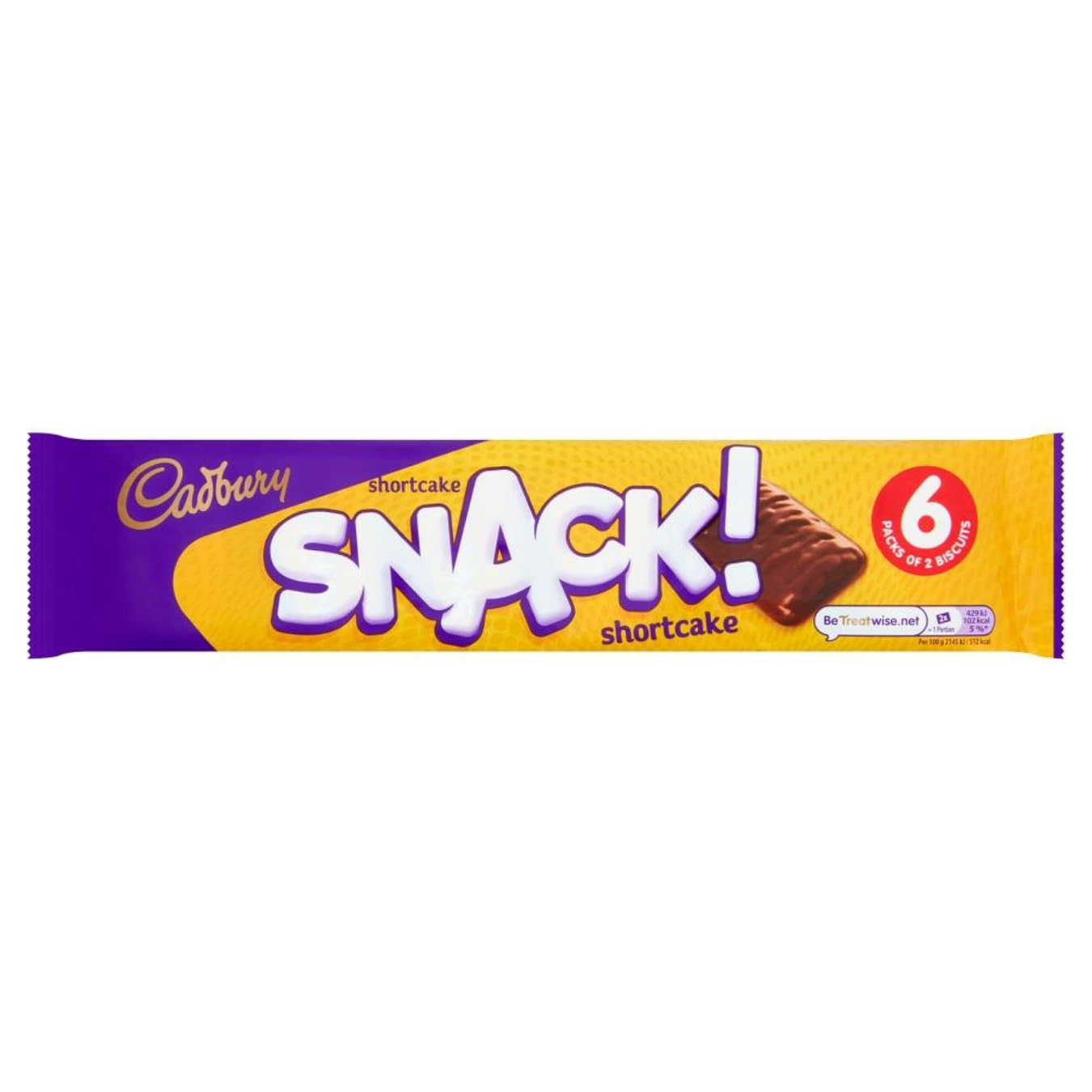 Cadbury Snack Shortcake Biscuits, Milk Chocolate-Covered, 24 x 120g