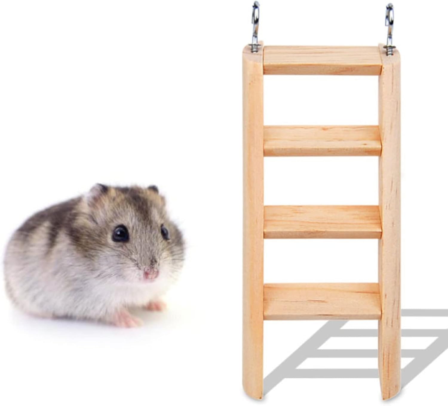 Puente Natural Living de Madera,Puente del Hámster,Puente de Escalera de Madera,Escalera de Madera para Hámster,Juguete Trepador Masticable para Hámster Ratón Ardilla y Otros Animales Pequeños