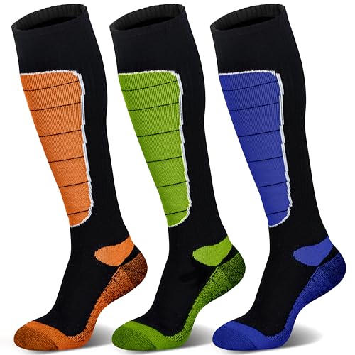 Merino Wool Ski Socks for Snowboarding Cold Weather Snow Winter Warm Knee High