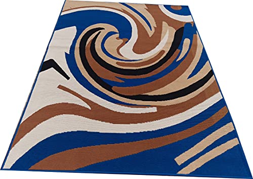 Image of Home Decore Acrylic Carpet for Your Living Room & Drawing Room Aywhere in Your Home (150x210 Blue Colour)- 5x7 Feet