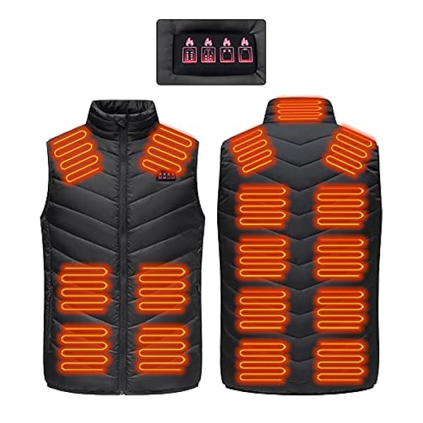 Lichtgewicht Verwarmd Vest voor Heren, Slim Oplaadbaar Elektrisch Verwarmingsvest, Waterdicht Unisex Elektrisch Verwarmingsvest (S)