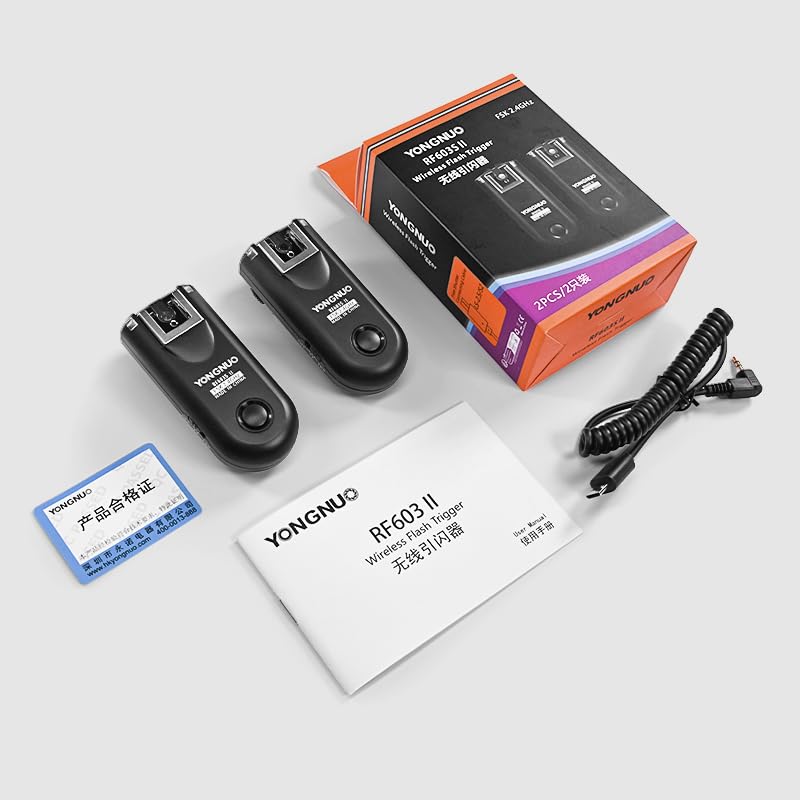 YONGNUO RF603 II S2 - Disparador de flash para flash de estudio y cámara 24G, transmisión inalámbrica, disparador remoto compatible con Sony A9 A71ll A7r3 A7M3 Disparador de flash profesional