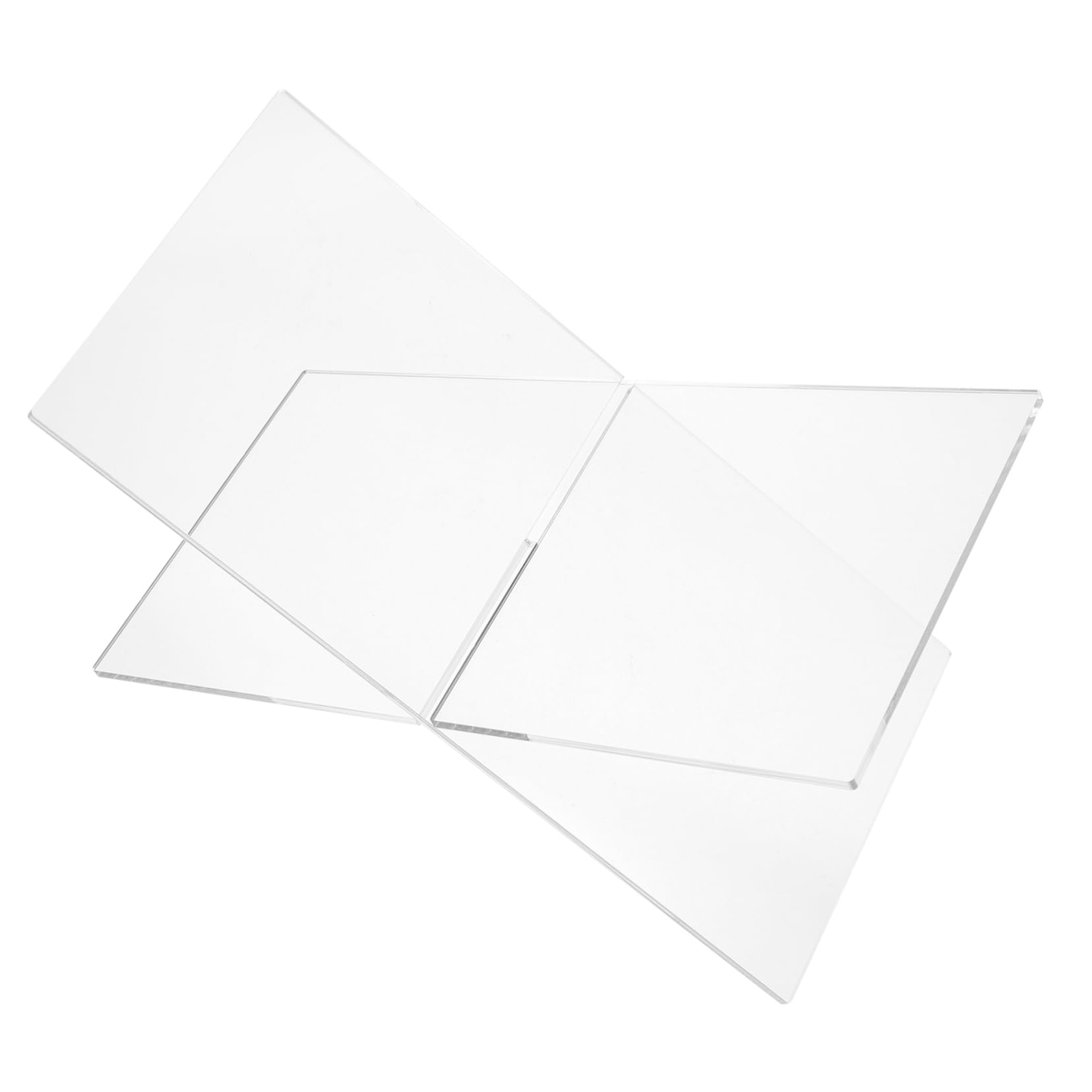 OSALADI 1Set Acrylic Recipe Book Display Stand Transparent Holder Thick for Kitchen Magazines Textbooks Cookbooks Stylish and Book Stand for Organized