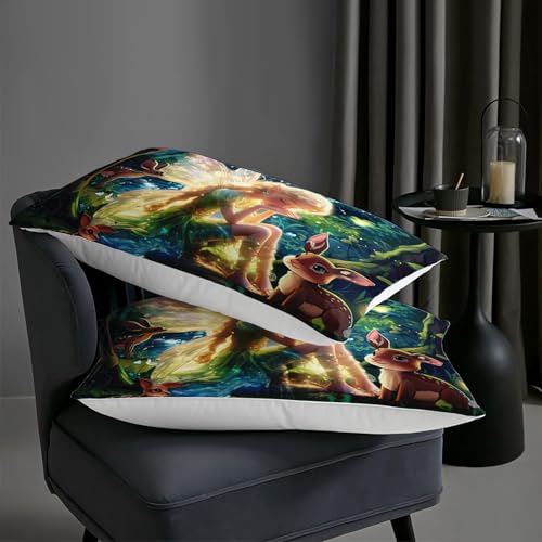 Image of AILONEN Butterfly Fairy Comforter Set, Princess and Elk Duvet Set, Full Size, Mysterious Forest Theme Bedding Set, 1 Quilt + 2 Pillow Case