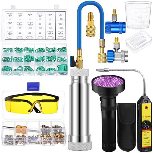 Kit Detector de Fugas AC Tellegloww con UV y Adaptadores