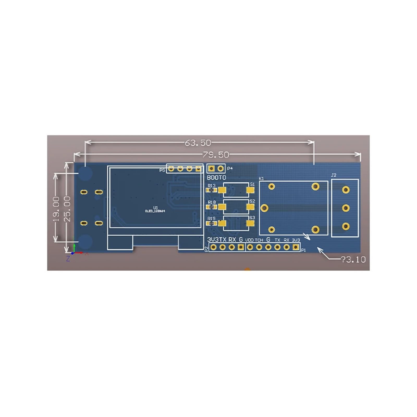 Modulo relè PLC Scheda STM32 con display OLED a semiconduttore capacitivo a modulo relè singolo for impronte digitali ZW101