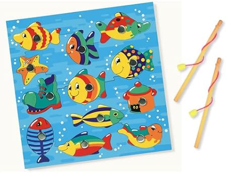 Amazon Mertens メルテン社 魚つりパズル ブルー さお1本付 Mr 積み木 おもちゃ Amazon Mertens メルテン社 魚つりパズル ブルー さお1本付 Mr 積み木 おもちゃ