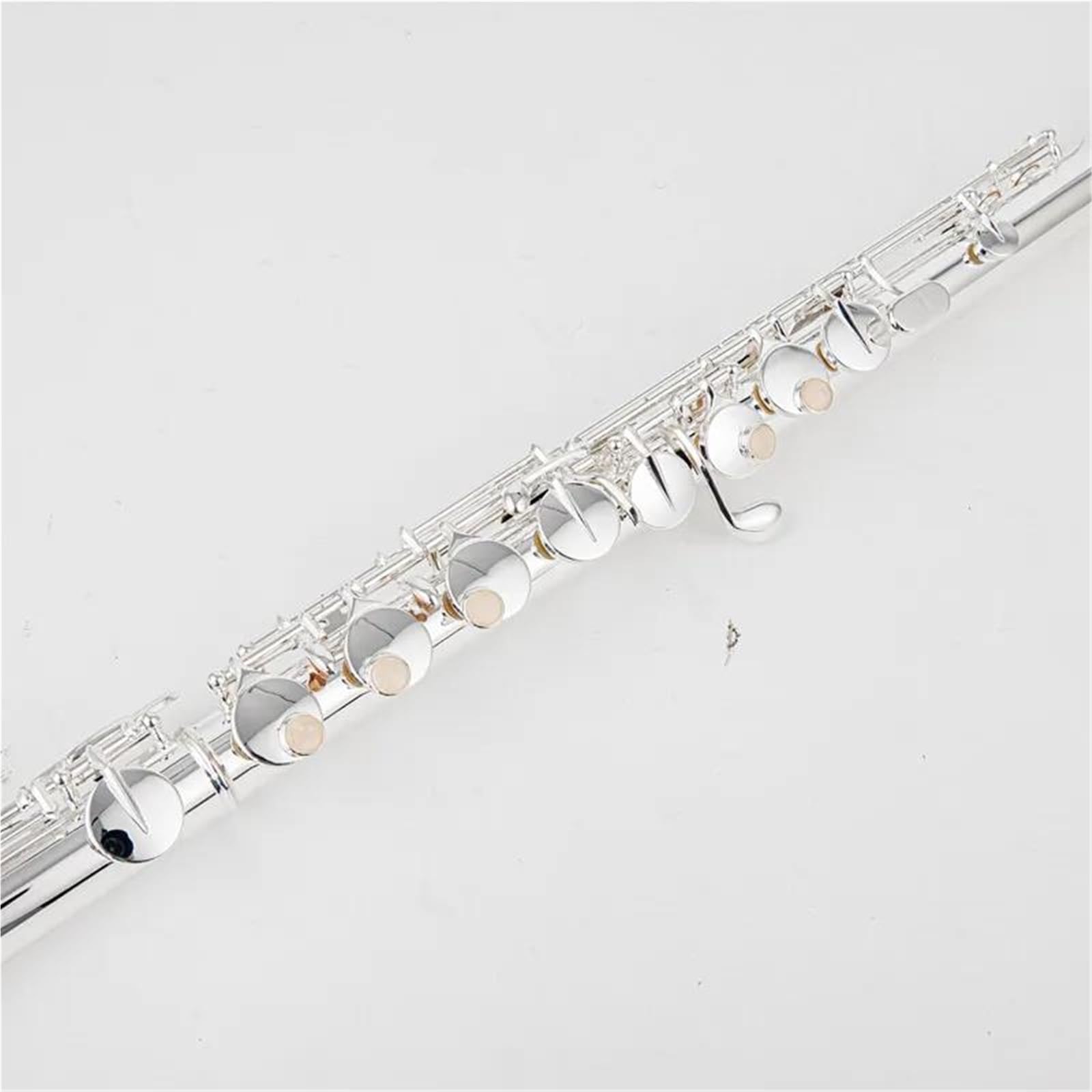 Flauto Flauto contralto G 16 Foro chiuso Strumento professionale argentato con custodia