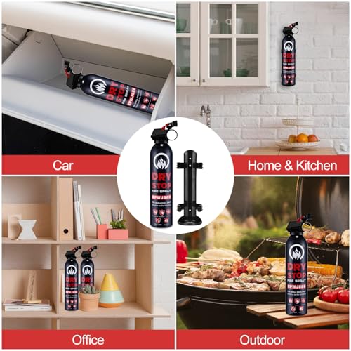 Image of ABC Fire Extinguisher for Home & Vehicle 3Pack Dry Stop Fire Spray for Kitchen | Auto Fire Extinguisher for Truck Vehicle,1.32LB Dry Chemical Powder for Car, Boat, Marine Easy to Use (3 Blue)