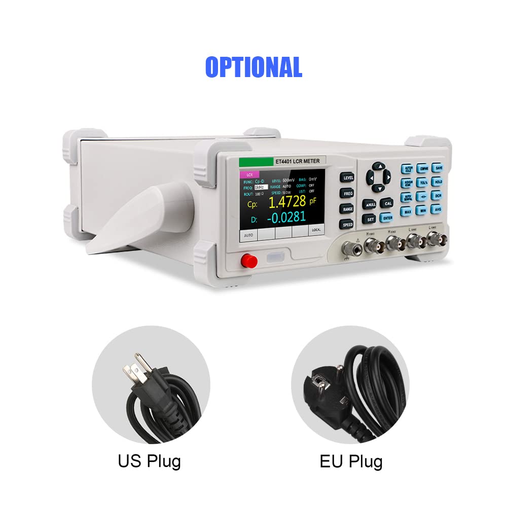 Misuratore LCR digitale Misuratore di induttanza di resistenza di capacità del misuratore LCR da banco digitale serie ET44 Precisione del ponte digitale LCR 0,1% 100hz~10KHZ Misuratore LCR digitale(Si