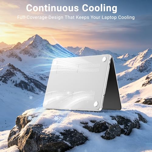 Image of MOSISO Compatible with MacBook Neo Case 13 inch 2026 Release Model A3404 with A18 Pro Chip, 4 in 1 Kit Precision Fit Crack & Scratch Resistant Protective Hard Shell Case Cover, Frosted Clear