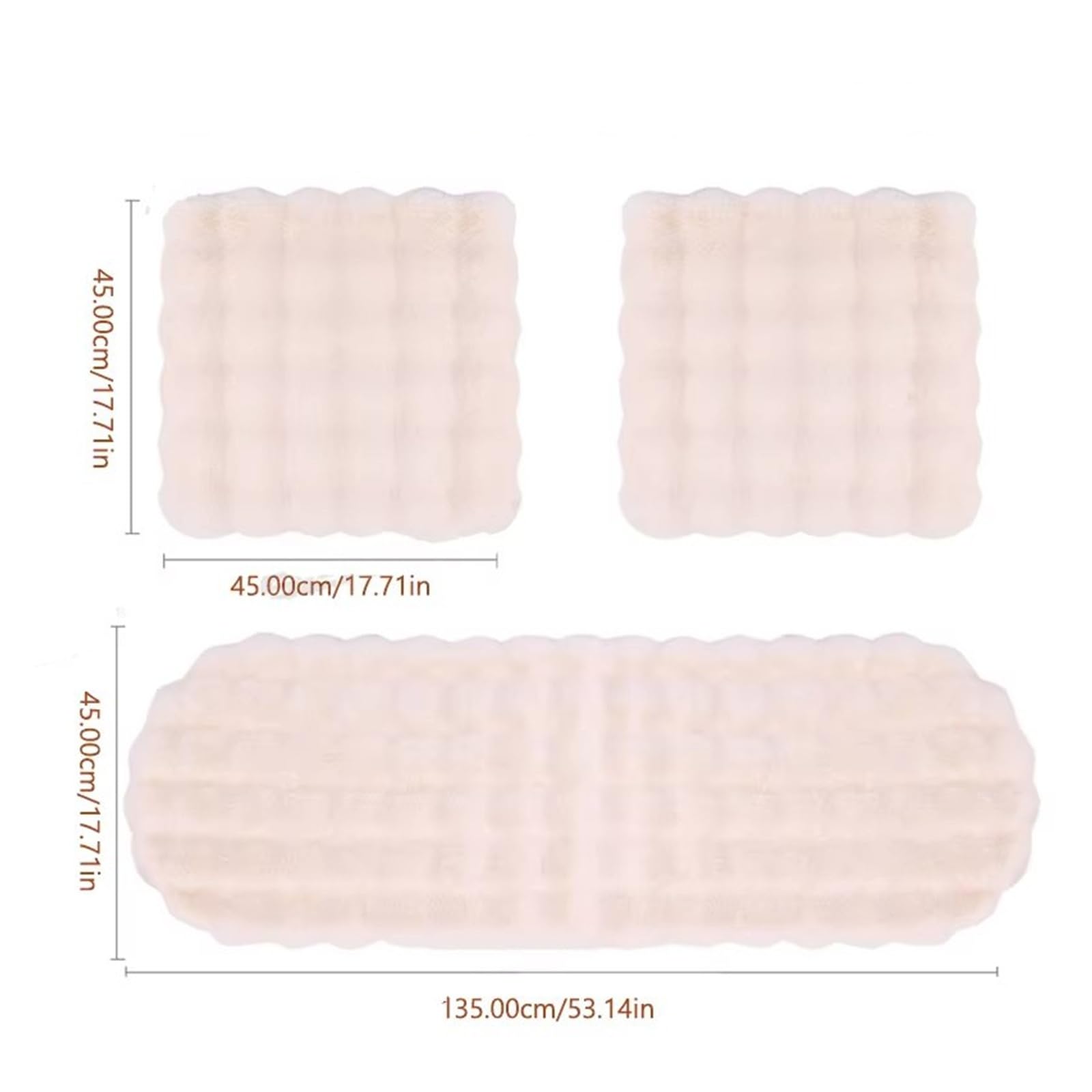 Funda De Asiento Coche Felpa Cálida, Protector Silla Antideslizante, Cojín Suave, Delantero Y Trasero, Grueso, para Invierno Juego Fundas Asientos