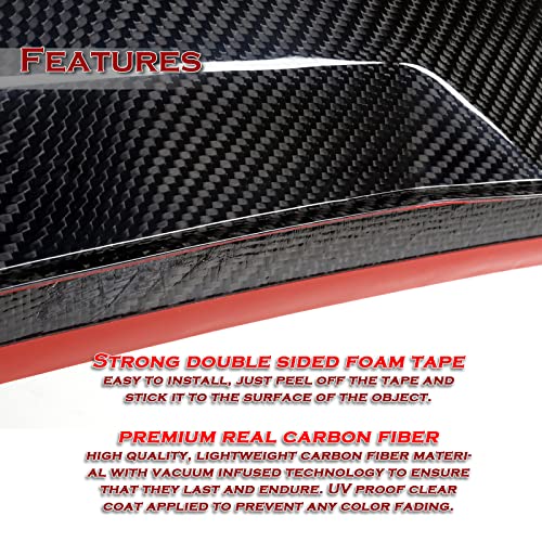 HYPERSPEED 100% Real Carbon Fiber Trunk Spoiler Wing Lip kit Rear Lip kit VT-Style Fit for 2018 2019 2020 2021 kia Stinger, Car Mods Replacement Parts Assembly, Automotive Exterior Accessories