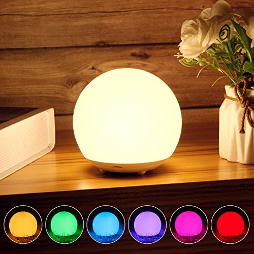 Luz Nocturna Infantil, Luz Quitamiedos para Bebé con Luz Cálida Regulable&Luz de 7 Colores, USB Recargable Regalo para Niños y Bebés Cumpleaños, Día de los Reyes Navidad,con Temporizador Cover
