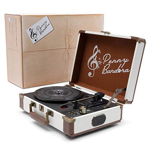 Penny Bandora Portable Vinyl Record Player with Speakers & Bluetooth - Wireless