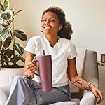 BrüMate Era 40 oz Tumbler with Handle and Straw | 100% Leakproof Insulated Tumbler with Lid and Straw | Made of Stainless Steel | Cup Holder Friendly Base | 40oz (Nightfall Blue) - Image 2