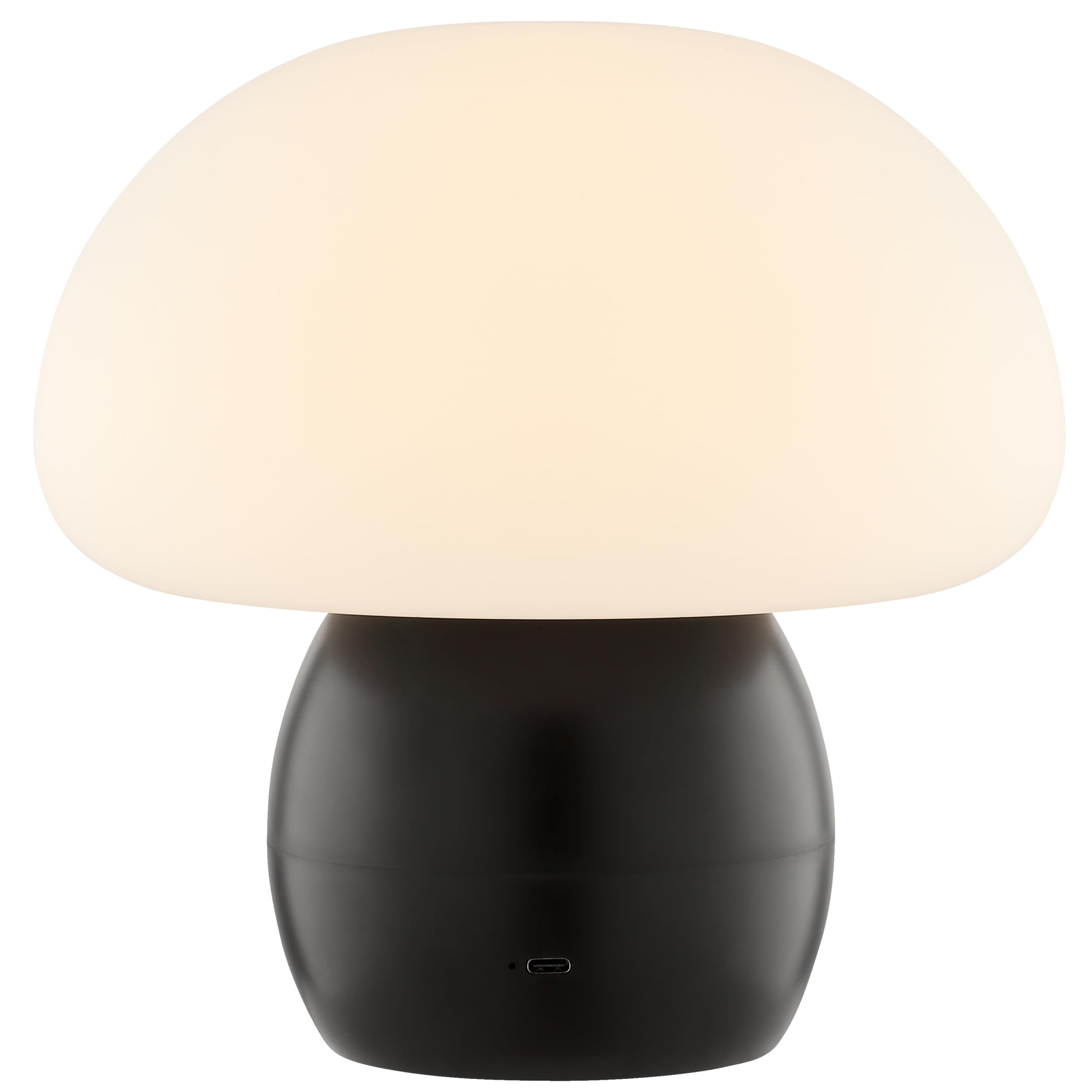 Lightbox LED Tischleuchte, 230 Lumen, 2700 Kelvin, Ø 22 cm, Höhe 22 cm, | LED Tischleuchte, 230 Lumen, 2700 Kelvin, Ø 22 cm, Höhe 22 cm, 3-stufig dimmbar per Touch, Wireless Charging, USB,